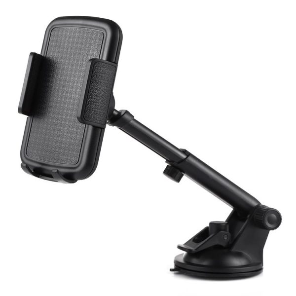 Universal Rotatable Adjustment Car Windshield Mobile Phone Holder with Suction Cup (Black) - Image 2