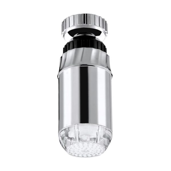 SDF-B2 1 LED ABS Temperature Sensor RGB LED Faucet Light Water Glow Shower, Size: 78 x 28mm, Interface: 22mm (Silver) - Image 2
