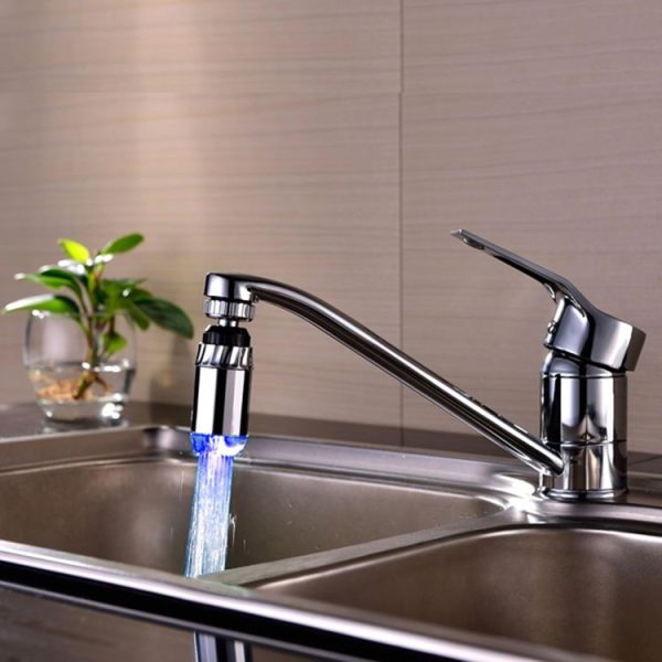 SDF-B2 1 LED ABS Temperature Sensor RGB LED Faucet Light Water Glow Shower, Size: 78 x 28mm, Interface: 22mm (Silver) - Image 4
