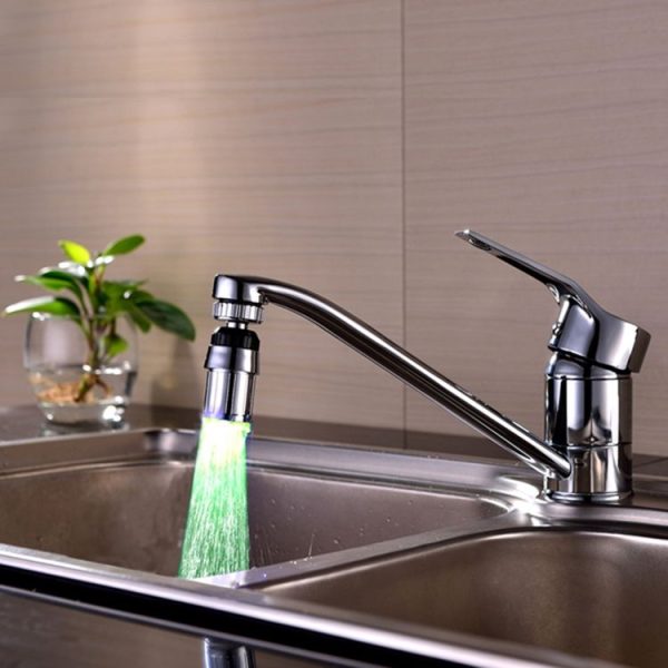 SDF-B6 1 LED ABS Temperature Sensor 3-color LED Faucet Light Water Glow Shower, Size: 58 x 24mm, Interface: 22mm (Silver) - Image 5