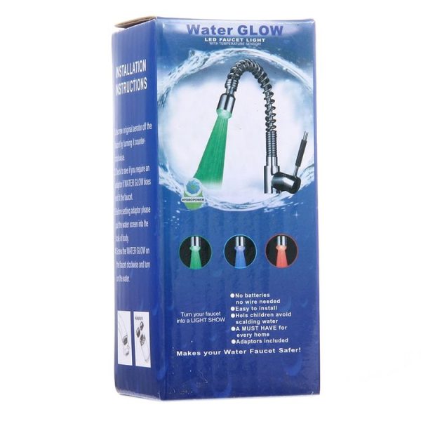 SDF-B6 1 LED ABS Temperature Sensor 3-color LED Faucet Light Water Glow Shower, Size: 58 x 24mm, Interface: 22mm (Silver) - Image 6