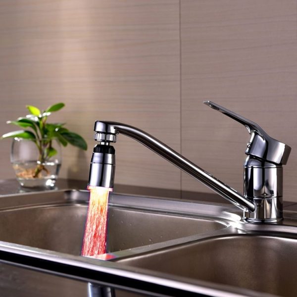 SDF-B9 1 LED ABS Temperature Sensor 3-color LED Faucet Light Water Glow Shower, Size: 58 x 28mm, Interface: 22mm (Silver) - Image 5