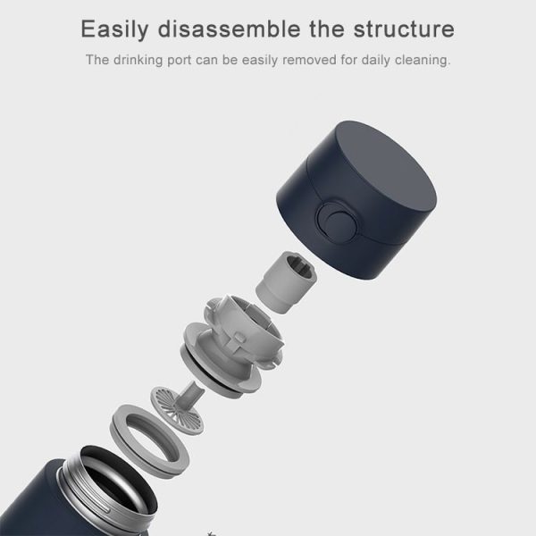 Original Xiaomi Mijia 480ML Insulation Vacuum Thermal Cup Water Bottle (Navy Blue) - Image 6
