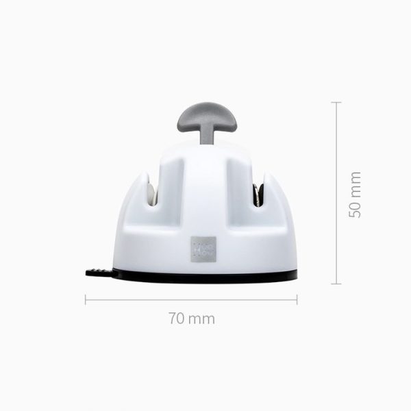 Original Xiaomi Youpin Huohou Kitchen Mini Double Wheel Knife Sharpener (White) - Image 2