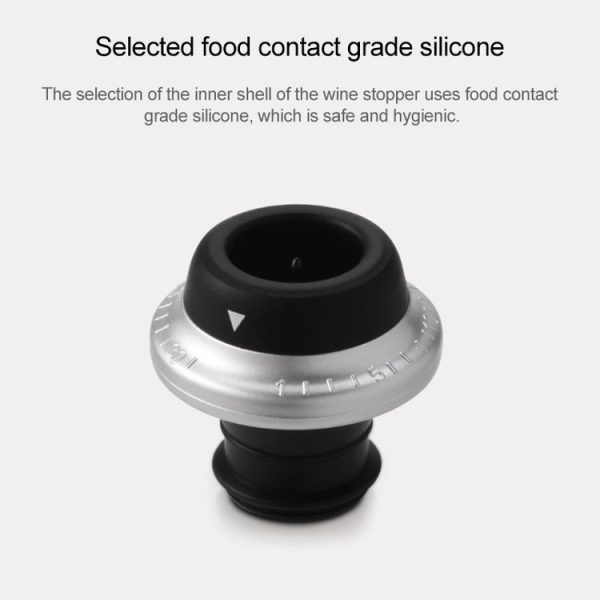Original Xiaomi Youpin CircleJoy Stainless Steel Red Wine Preservation Stopper Set, Style: 4 Stoppers in One Pump - Image 5