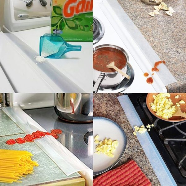 2 PCS 25 inches Gas Stove Slit Strip Antifouling Dustproof Waterproof Kitchen Sealing Strip (Black) - Image 10