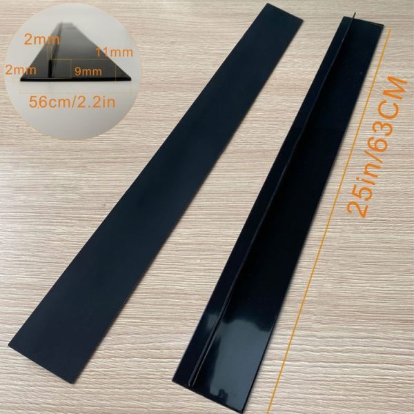 2 PCS 25 inches Gas Stove Slit Strip Antifouling Dustproof Waterproof Kitchen Sealing Strip (Black) - Image 2