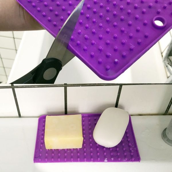 Silicone Multifunctional Anti-burning Insulation Mat Antifouling Drain Pad (Purple) - Image 4