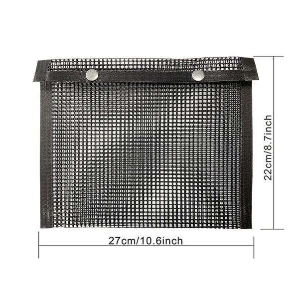Barbecue Heat Resistant Non-stick Grilling Mesh BBQ Baking Bag, Size: 27 x 22cm (Black) - Image 2