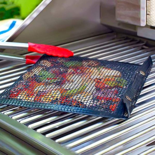 Barbecue Heat Resistant Non-stick Grilling Mesh BBQ Baking Bag, Size: 40 x 27cm (Black) - Image 4