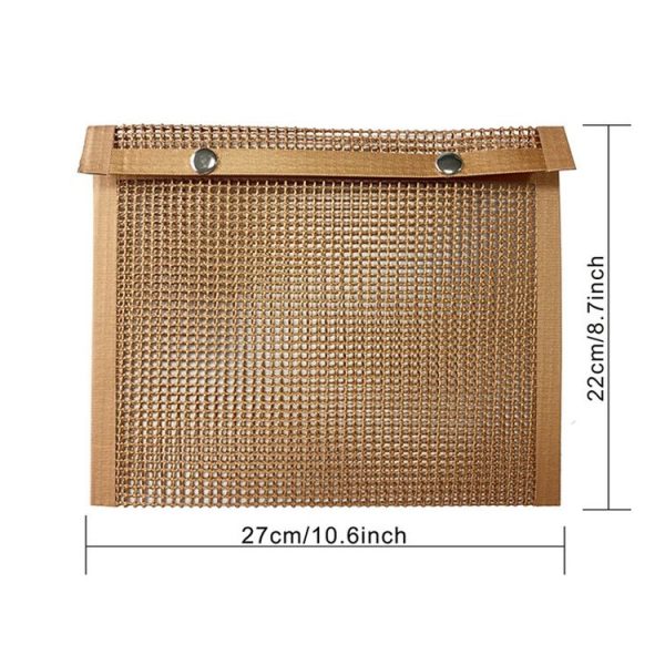 Barbecue Heat Resistant Non-stick Grilling Mesh BBQ Baking Bag, Size: 27 x 22cm (Copper) - Image 2