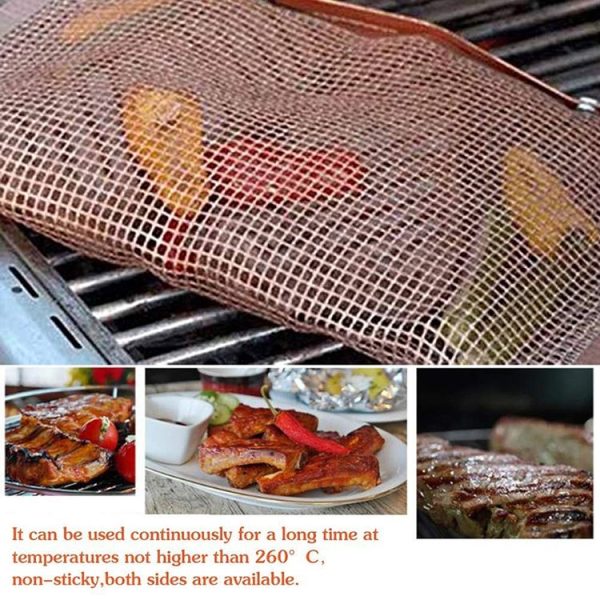 Barbecue Heat Resistant Non-stick Grilling Mesh BBQ Baking Bag, Size: 27 x 22cm (Copper) - Image 8