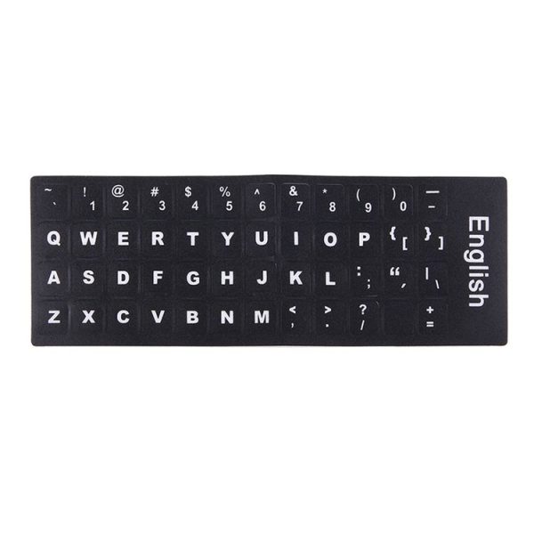 Keyboard Film Cover Independent Paste English Keyboard Stickers for Laptop Notebook Computer Keyboard (Black) - Image 2