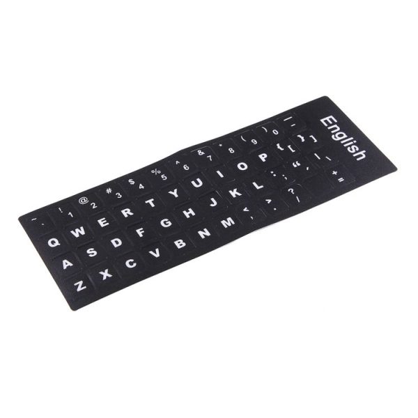 Keyboard Film Cover Independent Paste English Keyboard Stickers for Laptop Notebook Computer Keyboard (Black) - Image 3