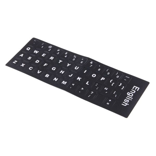 Keyboard Film Cover Independent Paste English Keyboard Stickers for Laptop Notebook Computer Keyboard (Black) - Image 4