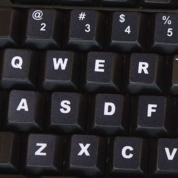 Keyboard Film Cover Independent Paste English Keyboard Stickers for Laptop Notebook Computer Keyboard (Black) - Image 6