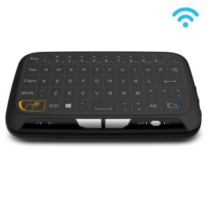 H18 2.4GHz Mini Wireless Air Mouse QWERTY Keyboard with Touchpad / Vibration for PC, TV (Black)
