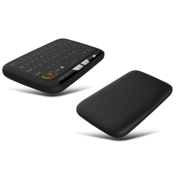 H18 2.4GHz Mini Wireless Air Mouse QWERTY Keyboard with Touchpad / Vibration for PC, TV (Black) - Image 5