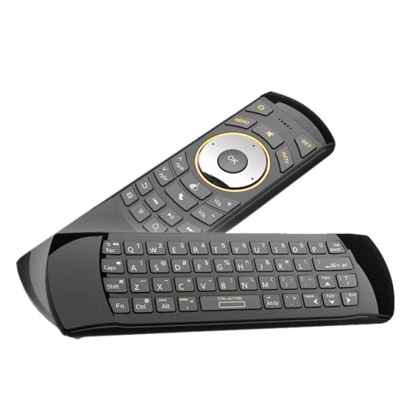 Rii i25 Air Mouse 2.4GHz Wireless Keyboard with IR Remote Controller for PC, Android TV Box / Smart TV, Game Devices (Black)