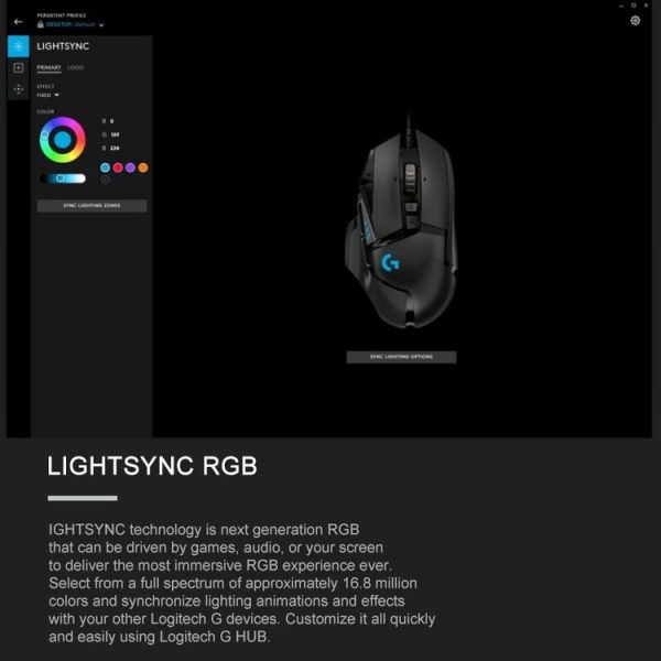 Logitech G502 HERO Wired Gaming Mouse with 11 Buttons, Length: 2.1m - Image 14
