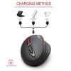 HXSJ T31 2.4GHz 2400DPI Three-speed Adjustable 7-keys Rechargeable Vertical Wireless Optical Mouse - Image 11