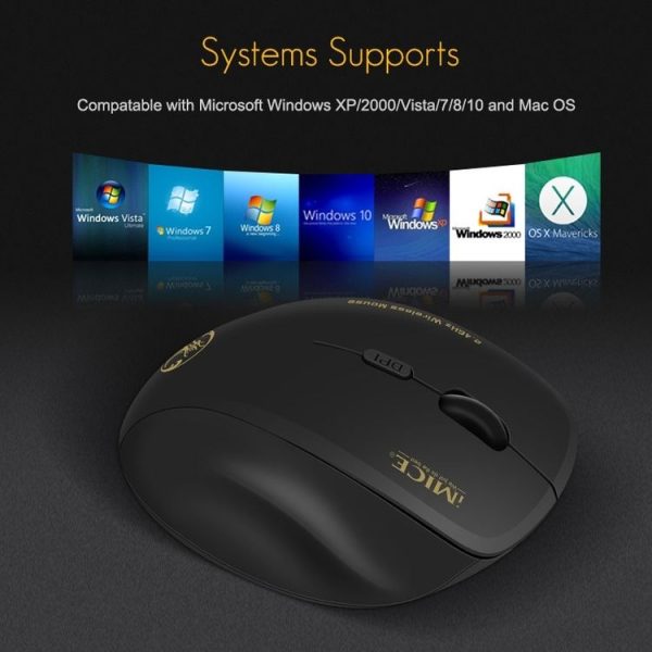 IMICE G6 Wireless Mouse 2.4G Office Mouse 6-button Gaming Mouse (Grey) - Image 11