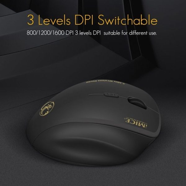 IMICE G6 Wireless Mouse 2.4G Office Mouse 6-button Gaming Mouse (Grey) - Image 6