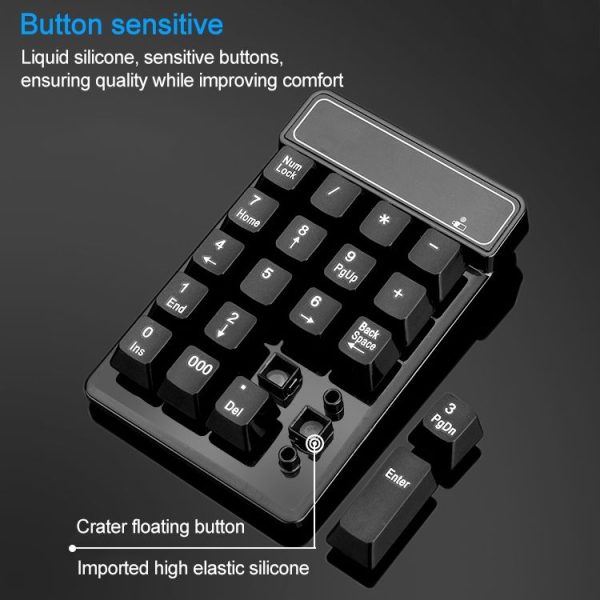 MC Saite 525RF 19 Keys Wireless 2.4G Numeric Keyboard - Image 4