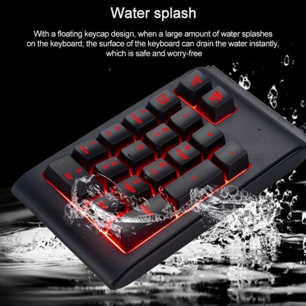 MC Saite 529 19 Keys Wired Three-color Backlight Numeric Keyboard - Image 11