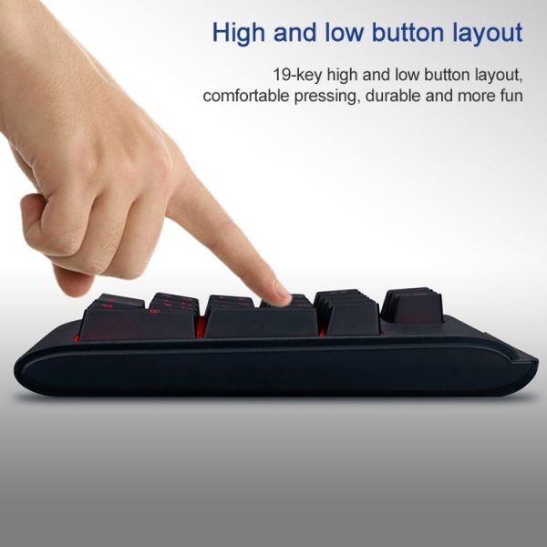MC Saite 529 19 Keys Wired Three-color Backlight Numeric Keyboard - Image 7
