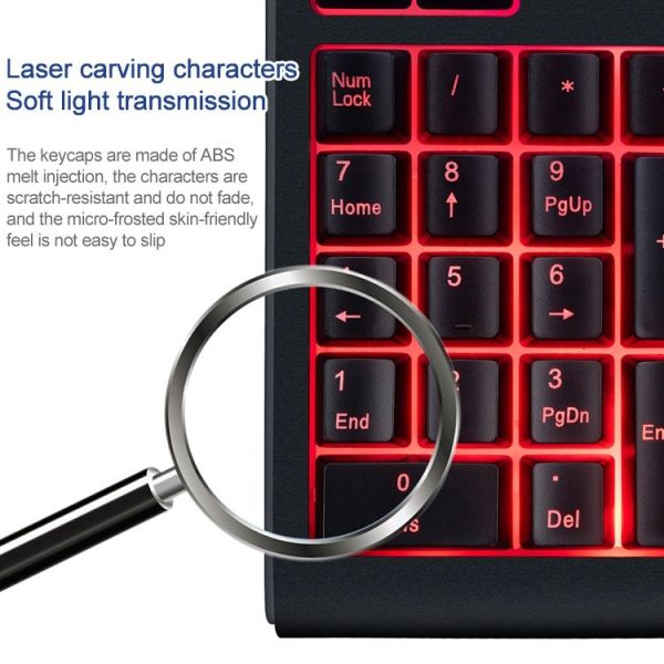 MC Saite 529 19 Keys Wired Three-color Backlight Numeric Keyboard - Image 8