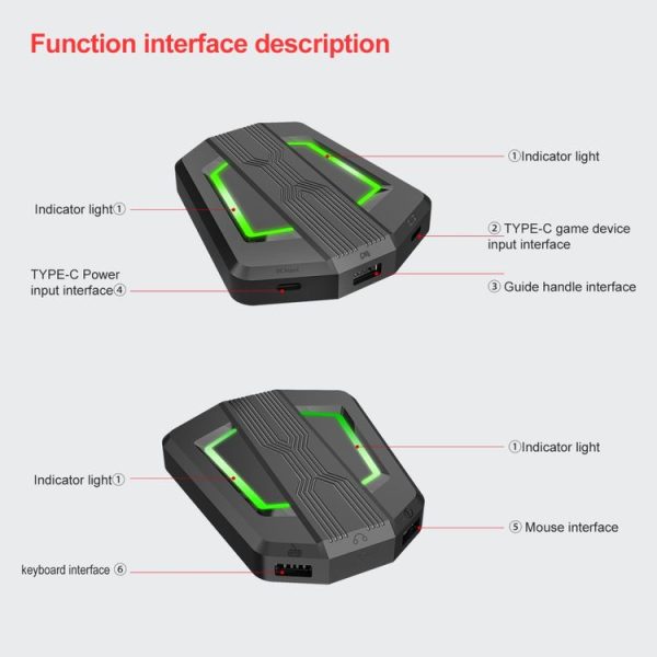 HXSJ P6 Keyboard Mouse Converter - Image 8