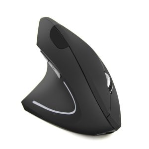 CM0093 Rechargeable Version 2.4GHz Three-button Wireless Optical Mouse Vertical Mouse for Left-hand, Resolution: 1000DPI / 1200DPI / 1600DPI (Black)