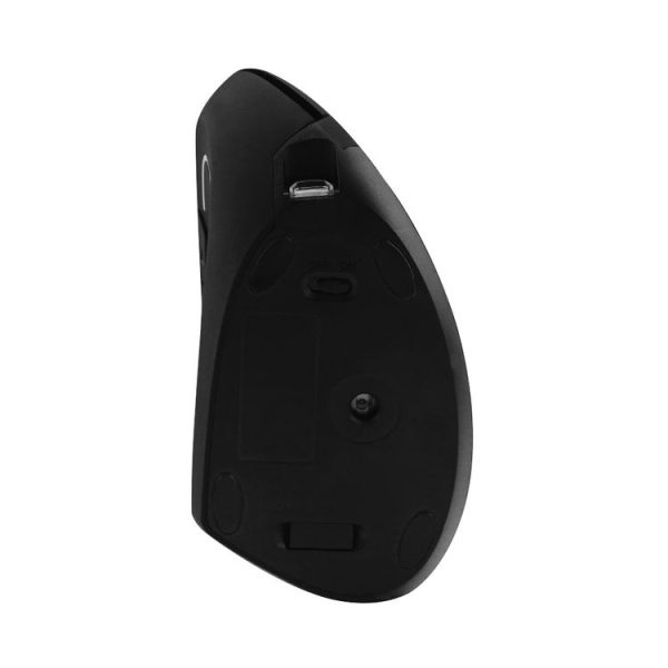 CM0093 Rechargeable Version 2.4GHz Three-button Wireless Optical Mouse Vertical Mouse for Left-hand, Resolution: 1000DPI / 1200DPI / 1600DPI (Black) - Image 3