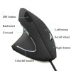 CM0093 Rechargeable Version 2.4GHz Three-button Wireless Optical Mouse Vertical Mouse for Left-hand, Resolution: 1000DPI / 1200DPI / 1600DPI (Black) - Image 5