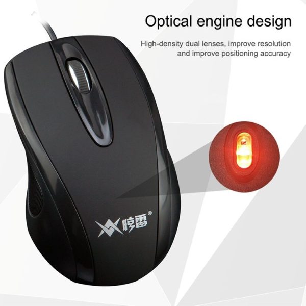 K-RAY M625 Ergonomics Design Business Wired Mouse (Black) - Image 7