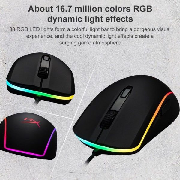 KingstonHyperX Pulsefire Surge HX-MC002B RGB 16000DPI Wired Mouse, Cable Length: 1.8m - Image 4