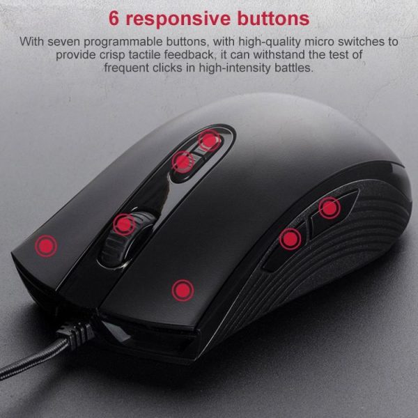 KingstonHyperX Pulsefire Core HX-MC004B RGB 6200DPI Wired Mouse - Image 6