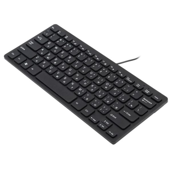 TT-A01 Ultra-thin Design Mini Wired Keyboard, Russian Version (Black) - Image 3