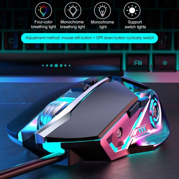 G5 Computer Notebook Custom Macro Programming Wired Gaming Mouse (Black) - Image 4