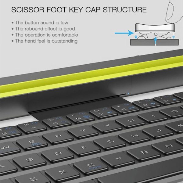 R4 Universal Portable Folding Mini Wireless Bluetooth Keyboard (Black) - Image 4