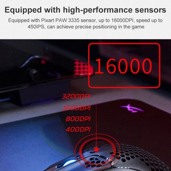 Kingston HyperX Pulsefire Haste 6-keys 16000DPI Wired Gaming Mouse, Cable Length: 1.8m - Image 6
