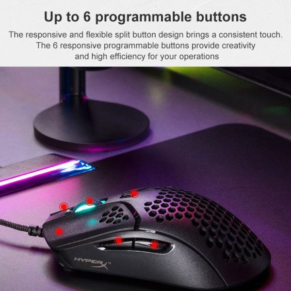 Kingston HyperX Pulsefire Haste 6-keys 16000DPI Wired Gaming Mouse, Cable Length: 1.8m - Image 7