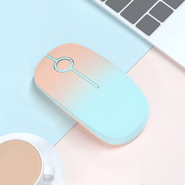FOETOR i330-Colorful Wireless Mouse (Pink Green) - Image 2