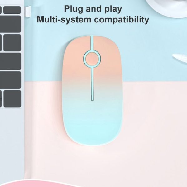 FOETOR i330-Colorful Wireless Mouse (Pink Green) - Image 4