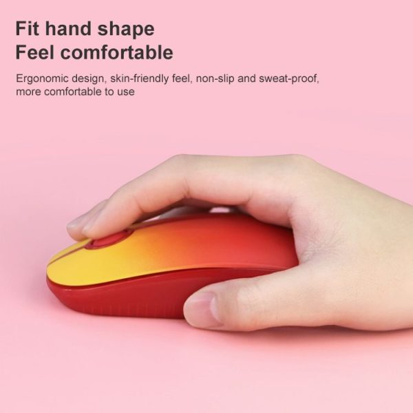 FOETOR i330-Colorful Wireless Mouse (Pink Green) - Image 5
