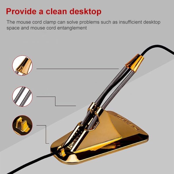 Electroplating Mouse Cable Holder Organizer Winder (Purple) - Image 3