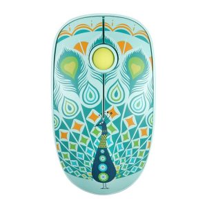 FOETOR V8h Animal Pattern Wireless Mouse (Peacock)