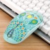 FOETOR V8h Animal Pattern Wireless Mouse (Peacock) - Image 2