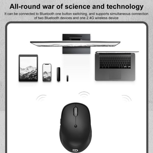 FOETOR E580 Wireless Bluetooth Mouse (Black) - Image 7